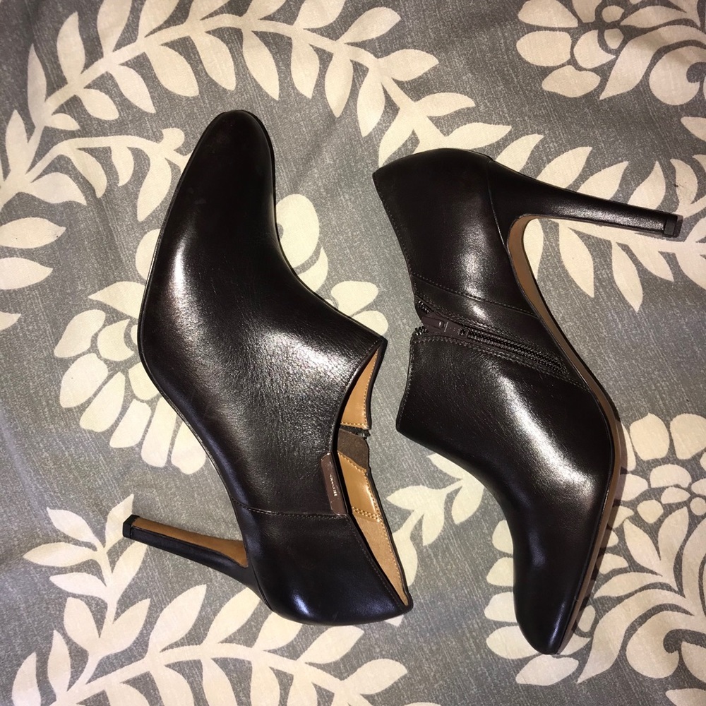 COACH booties, size 10, dark brown
